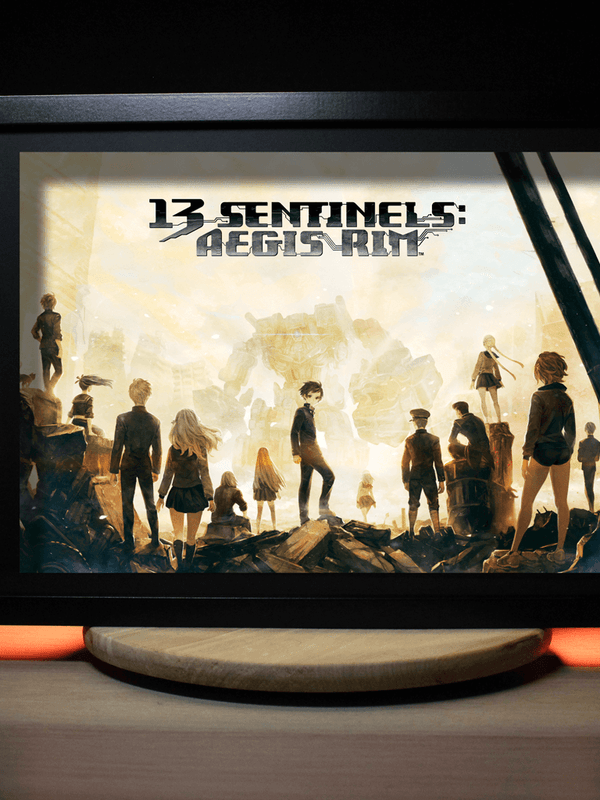 Dioramax - Cadre lumineux LED 13 Sentinels | Déco Gaming-room | Tableau lumineux | Affiche jeux vidéo | Idée cadeau gamer | Retro-gaming