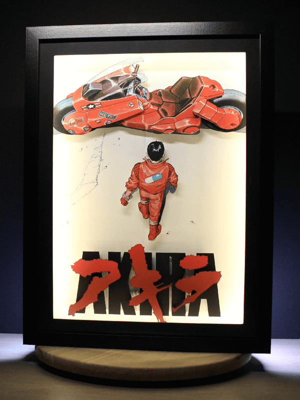 Dioramax - Cadre lumineux LED Akira | Déco Gaming-room | Tableau lumineux | Affiche jeux vidéo | Idée cadeau gamer | Retro-gaming