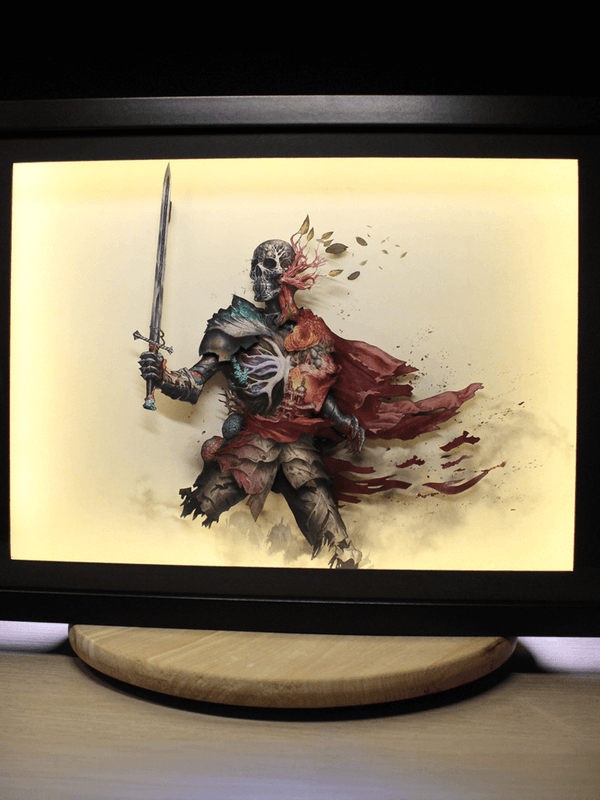 Dioramax - Cadre lumineux LED Avowed | Déco Gaming-room | Tableau lumineux | Affiche jeux vidéo | Idée cadeau gamer | Retro-gaming