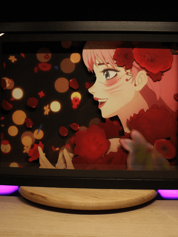 Dioramax - Cadre lumineux LED Belle | Déco Gaming-room | Tableau lumineux | Affiche jeux vidéo | Idée cadeau gamer | Retro-gaming