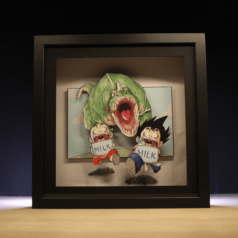 Diorama – Dragon Ball : Goku et Krilin – Déco Murale