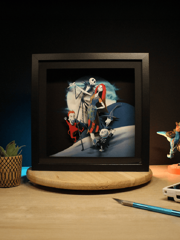 Dioramax - Cadre lumineux LED Mr jack | Déco Gaming-room | Tableau lumineux | Affiche jeux vidéo | Idée cadeau gamer | Retro-gaming