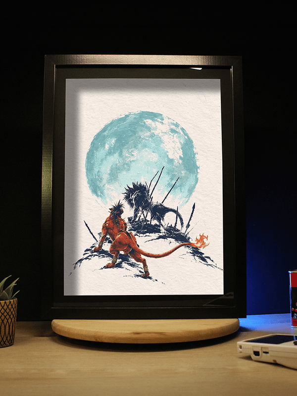 Diorama Final Fantasy VII – Red XIII sous la Lune