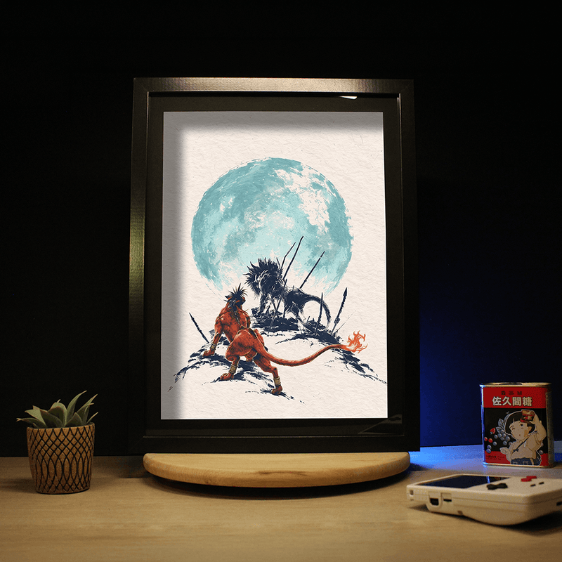 Diorama Final Fantasy VII – Red XIII sous la Lune