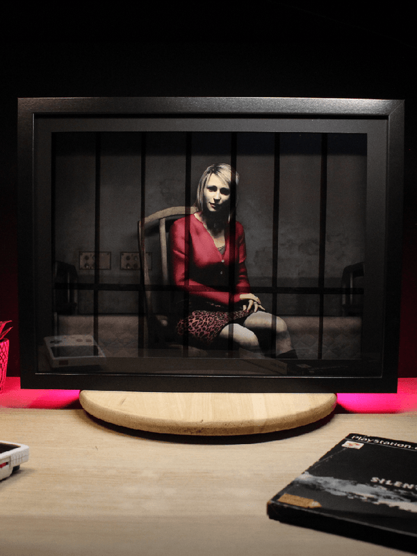 Dioramax - Cadre lumineux LED Silent hill 2 Déco Gaming-room | Tableau Silent hill2| Affiche jeux vidéo | Idée cadeau gamer | Retro-gaming