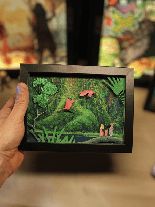 Dioramax - Cadre lumineux LED Secret of Mana | Déco Gaming-room | Tableau lumineux | Affiche jeux vidéo | Idée cadeau gamer | Retro-gaming
