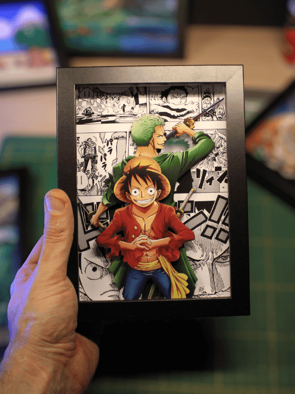 Diorama One Piece – Luffy & Zoro Lumineux