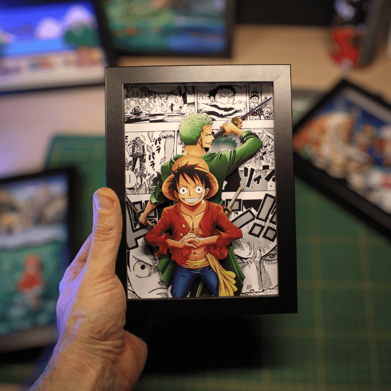 Diorama One Piece – Luffy & Zoro Lumineux