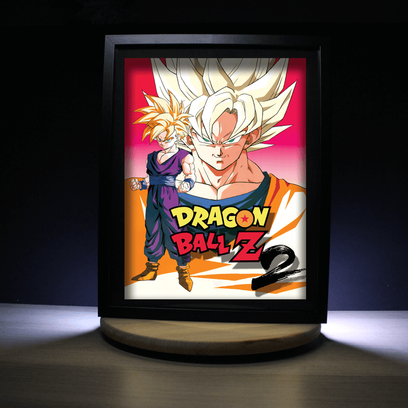 Dioramax - Cadre lumineux LED Dragon Ball | Déco Gaming-room | Tableau lumineux | Affiche jeux vidéo | Idée cadeau gamer | Retro-gaming