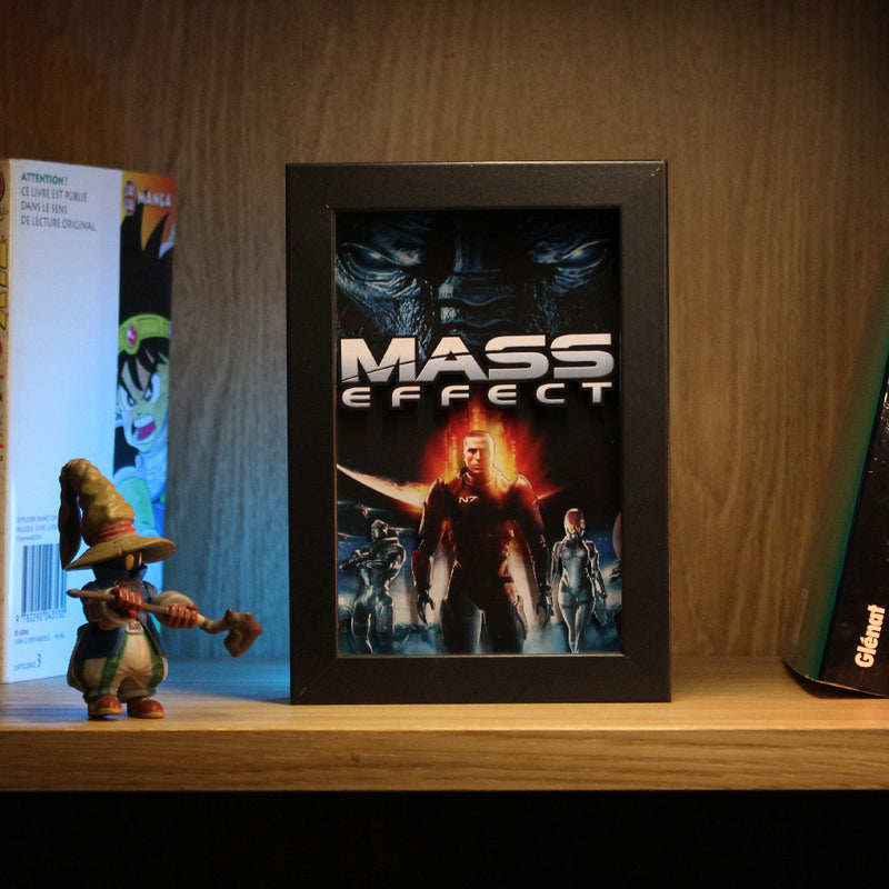 Dioramax - Cadre lumineux LED Mass effect | Déco Gaming-room | Tableau lumineux | Affiche jeux vidéo | Idée cadeau gamer | Retro-gaming