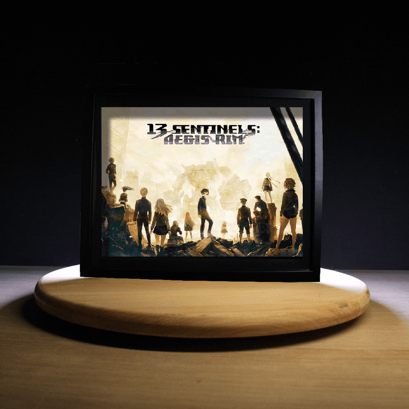Dioramax - Cadre lumineux LED 13 Sentinels | Déco Gaming-room | Tableau lumineux | Affiche jeux vidéo | Idée cadeau gamer | Retro-gaming