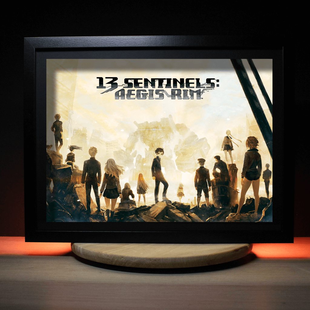 Dioramax - Cadre lumineux LED 13 Sentinels | Déco Gaming-room | Tableau lumineux | Affiche jeux vidéo | Idée cadeau gamer | Retro-gaming