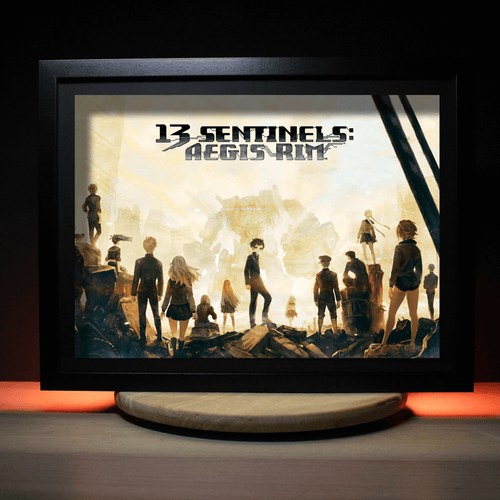 Dioramax - Cadre lumineux LED 13 Sentinels | Déco Gaming-room | Tableau lumineux | Affiche jeux vidéo | Idée cadeau gamer | Retro-gaming