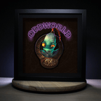 Dioramax - Cadre lumineux LED Super Oddworld | Déco Gaming-room | Tableau lumineux | Affiche jeux vidéo | Idée cadeau gamer | Retro-gaming