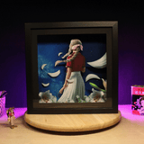 Dioramax - Cadre lumineux LED FF7 Aerith | Déco Gaming-room | Tableau lumineux | Affiche jeux vidéo | Idée cadeau gamer | Retro-gaming