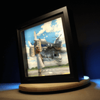 Dioramax - Cadre lumineux LED FF7 | Déco Gaming-room | Tableau lumineux | Affiche jeux vidéo | Idée cadeau gamer | Retro-gaming