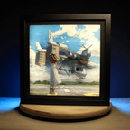 Dioramax - Cadre lumineux LED FF7 | Déco Gaming-room | Tableau lumineux | Affiche jeux vidéo | Idée cadeau gamer | Retro-gaming