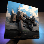 Dioramax - Cadre lumineux LED FF7 | Déco Gaming-room | Tableau lumineux | Affiche jeux vidéo | Idée cadeau gamer | Retro-gaming