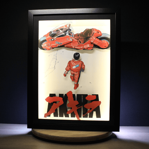 Dioramax - Cadre lumineux LED Akira | Déco Gaming-room | Tableau lumineux | Affiche jeux vidéo | Idée cadeau gamer | Retro-gaming