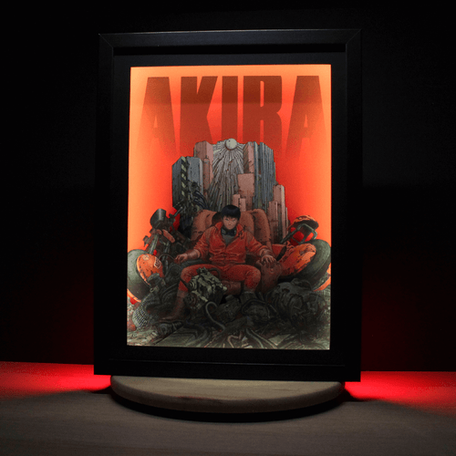 Dioramax - Cadre lumineux LED Akira | Déco Gaming-room | Tableau lumineux | Affiche jeux vidéo | Idée cadeau gamer | Retro-gaming