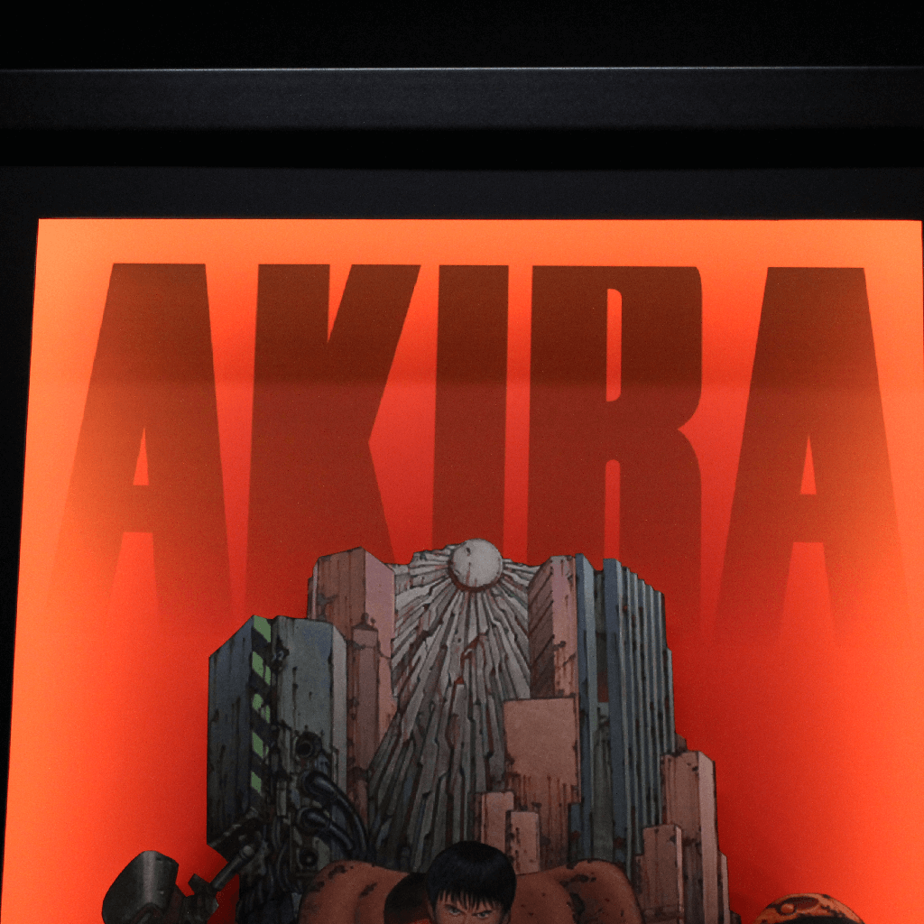 Dioramax - Cadre lumineux LED Akira | Déco Gaming-room | Tableau lumineux | Affiche jeux vidéo | Idée cadeau gamer | Retro-gaming