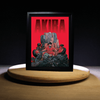 Dioramax - Cadre lumineux LED Akira | Déco Gaming-room | Tableau lumineux | Affiche jeux vidéo | Idée cadeau gamer | Retro-gaming