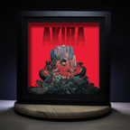Dioramax - Cadre lumineux LED Akira | Déco Gaming-room | Tableau lumineux | Affiche jeux vidéo | Idée cadeau gamer | Retro-gaming