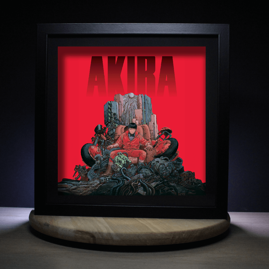 Dioramax - Cadre lumineux LED Akira | Déco Gaming-room | Tableau lumineux | Affiche jeux vidéo | Idée cadeau gamer | Retro-gaming