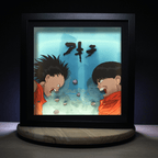 Dioramax - Cadre lumineux LED Akira | Déco Gaming-room | Tableau lumineux | Affiche jeux vidéo | Idée cadeau gamer | Retro-gaming
