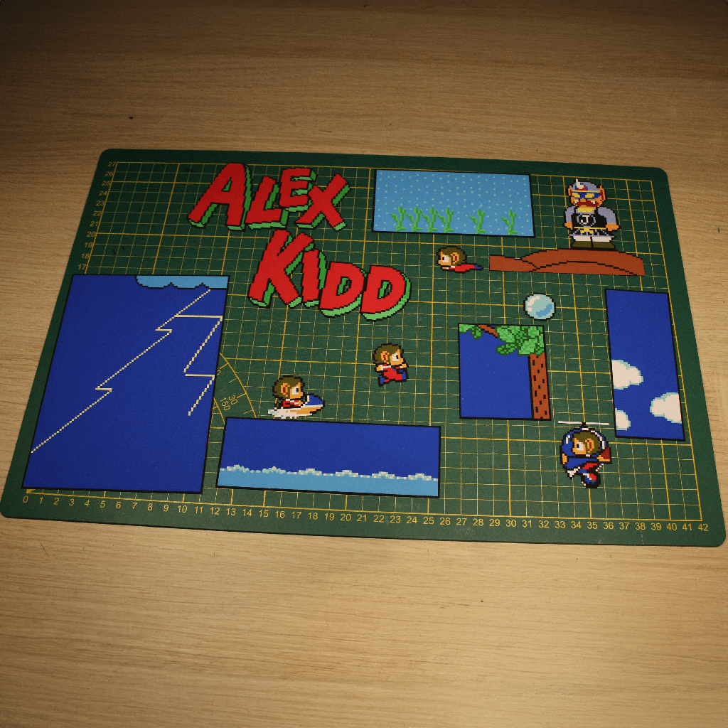 Dioramax - Cadre lumineux LED Alex kidd | Déco Gaming-room | Tableau lumineux | Affiche jeux vidéo | Idée cadeau gamer | Retro-gaming