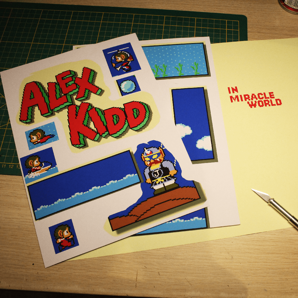 Dioramax - Cadre lumineux LED Alex kidd | Déco Gaming-room | Tableau lumineux | Affiche jeux vidéo | Idée cadeau gamer | Retro-gaming