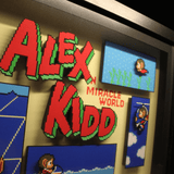 Diorama Alex Kidd, déco gaming room, cadre lumineux Alex Kidd, goodies Alex Kidd