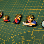 Diorama Alex Kidd, déco gaming room, cadre lumineux Alex Kidd, goodies Alex Kidd