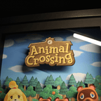 Dioramax - Cadre lumineux LED Animal Crossing | Déco Gaming-room | Tableau lumineux | Affiche jeux vidéo | Idée cadeau gamer | Retro-gaming