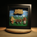 Dioramax - Cadre lumineux LED Animal Crossing | Déco Gaming-room | Tableau lumineux | Affiche jeux vidéo | Idée cadeau gamer | Retro-gaming