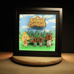Dioramax - Cadre lumineux LED Animal Crossing | Déco Gaming-room | Tableau lumineux | Affiche jeux vidéo | Idée cadeau gamer | Retro-gaming