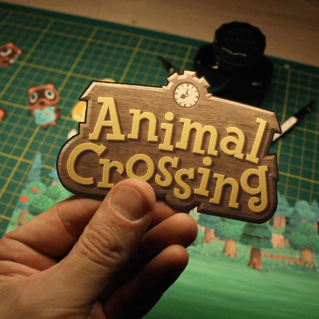 Dioramax - Cadre lumineux LED Animal Crossing | Déco Gaming-room | Tableau lumineux | Affiche jeux vidéo | Idée cadeau gamer | Retro-gaming