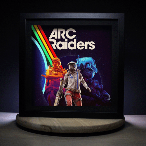 Dioramax - Cadre lumineux LED Arc Raiders | Déco Gaming-room | Tableau lumineux | Affiche jeux vidéo | Idée cadeau gamer | Retro-gaming