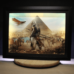 Diorama Assassin's Creed, déco gaming room Assassin's Creed, cadre lumineux Assassin's Creed