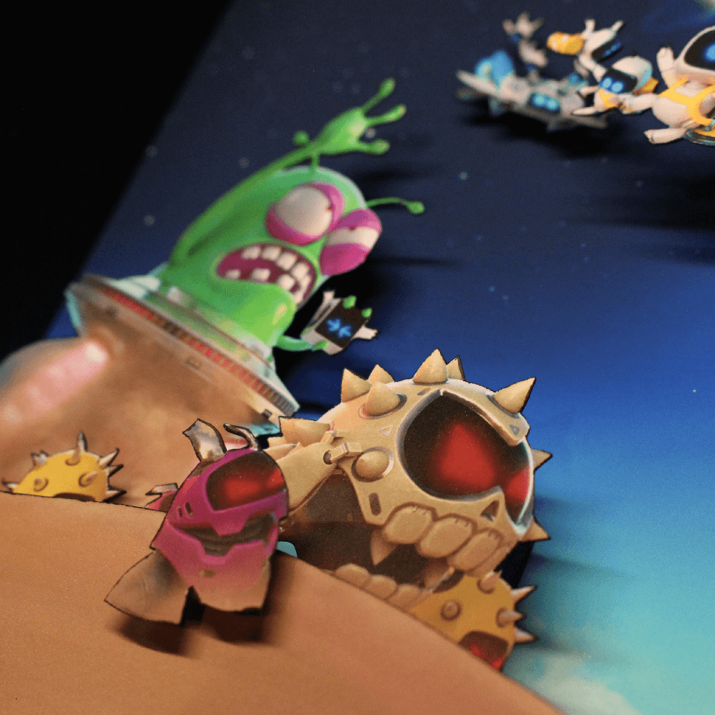 Dioramax - Cadre lumineux LED Astrobot | Déco Gaming-room | Tableau lumineux | Affiche jeux vidéo | Idée cadeau gamer | Retro-gaming