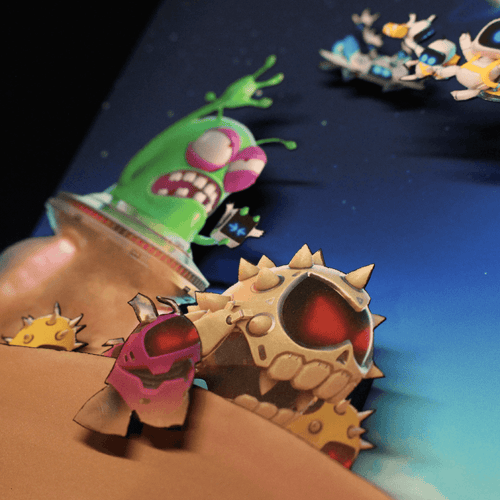 Dioramax - Cadre lumineux LED Astrobot | Déco Gaming-room | Tableau lumineux | Affiche jeux vidéo | Idée cadeau gamer | Retro-gaming