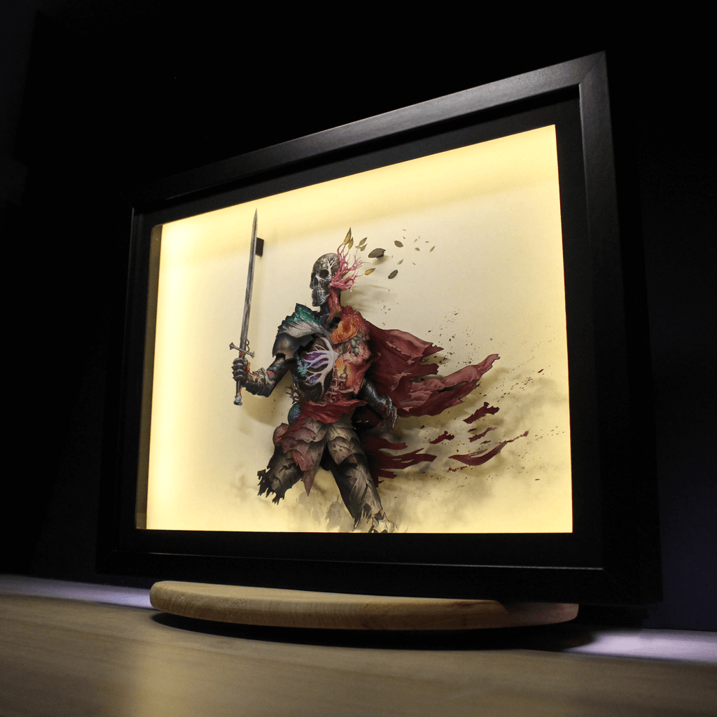 Dioramax - Cadre lumineux LED Avowed | Déco Gaming-room | Tableau lumineux | Affiche jeux vidéo | Idée cadeau gamer | Retro-gaming