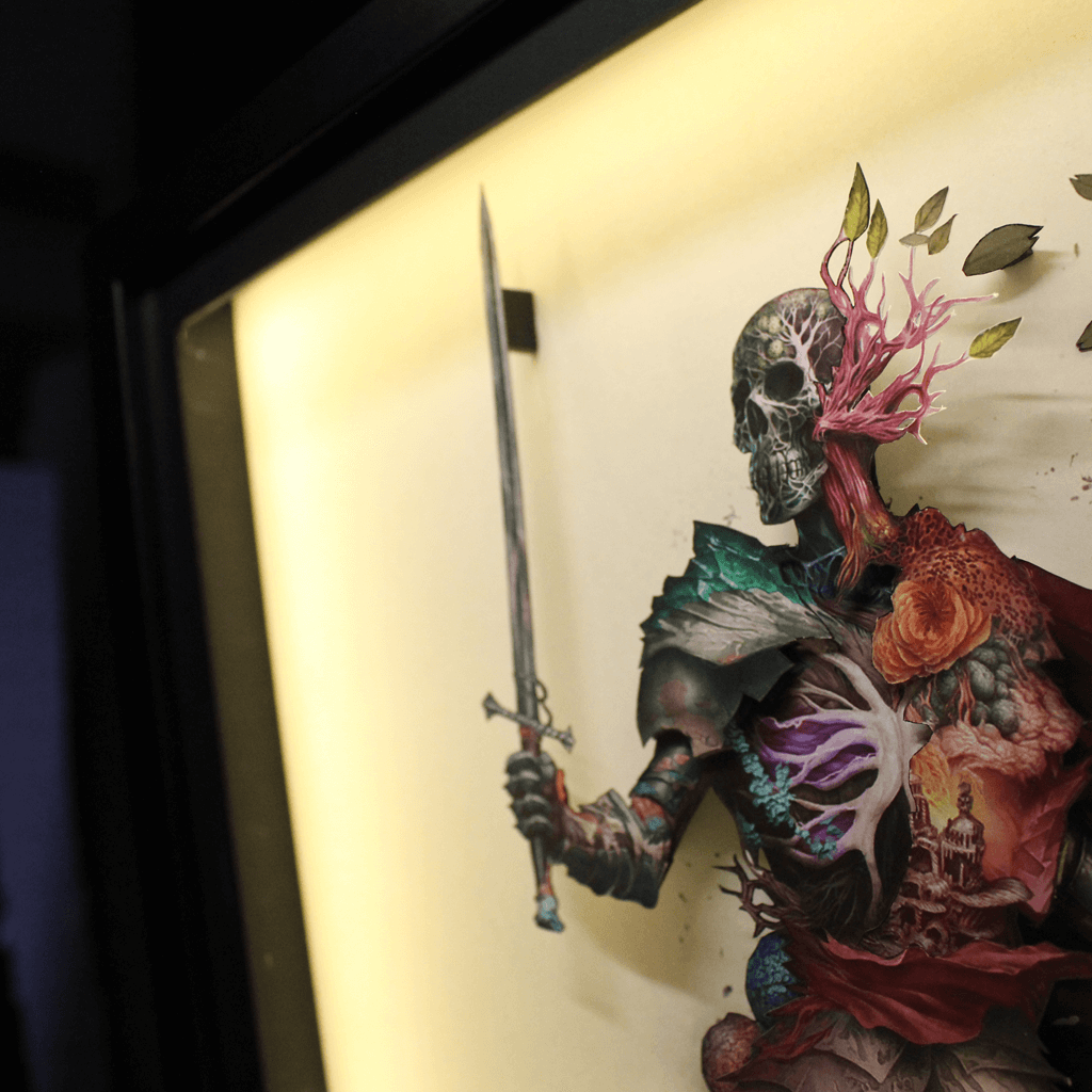 Dioramax - Cadre lumineux LED Avowed | Déco Gaming-room | Tableau lumineux | Affiche jeux vidéo | Idée cadeau gamer | Retro-gaming