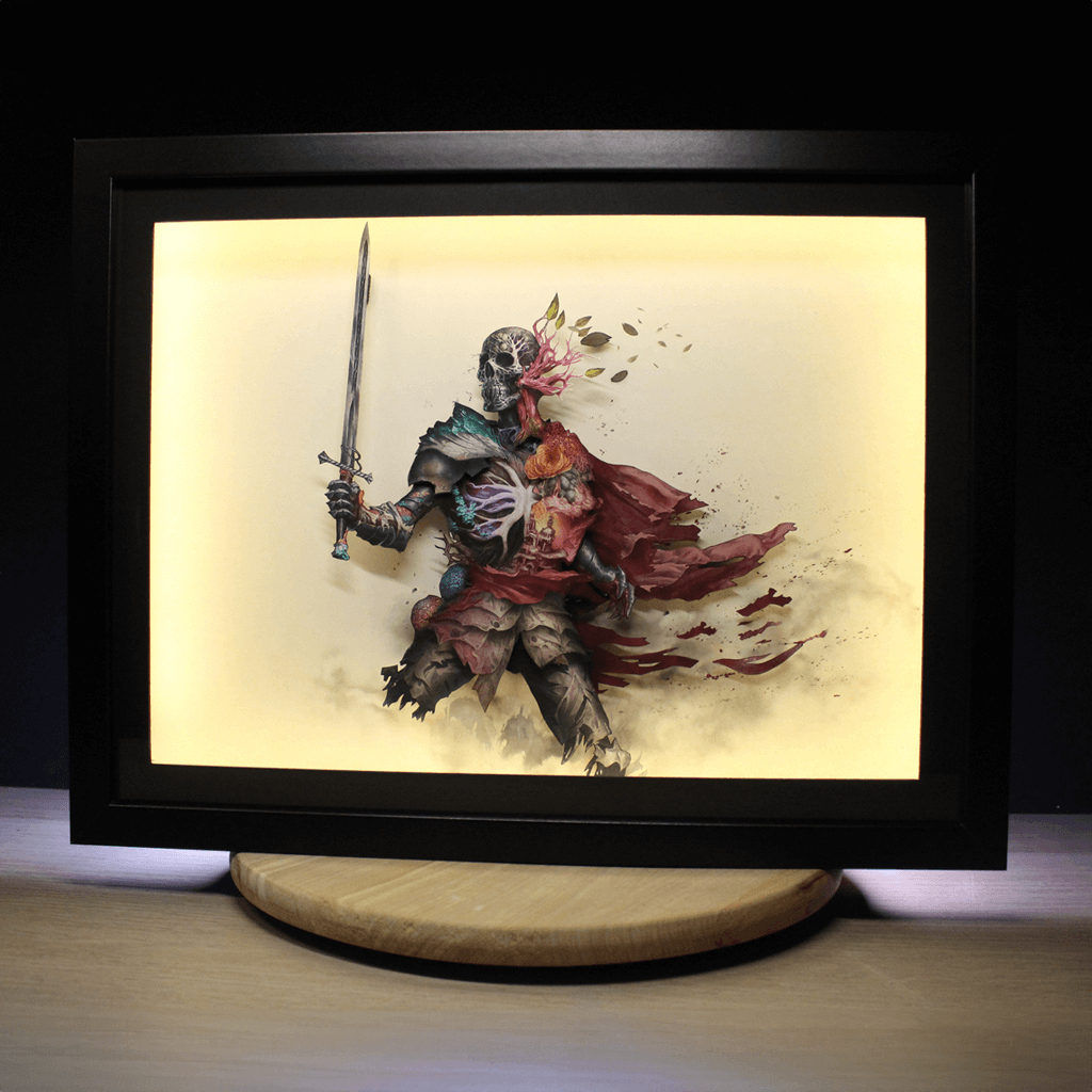 Dioramax - Cadre lumineux LED Avowed | Déco Gaming-room | Tableau lumineux | Affiche jeux vidéo | Idée cadeau gamer | Retro-gaming