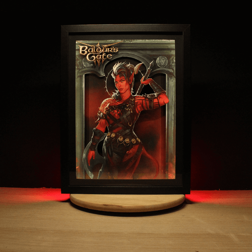 Dioramax - Cadre lumineux LED BG3 | Déco Gaming-room | Tableau lumineux | Affiche jeux vidéo | Idée cadeau gamer | Retro-gaming