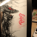 Dioramax - Cadre lumineux LED Berserk | Déco Gaming-room | Tableau Final Fantasy VII | Affiche jeux vidéo | Idée cadeau gamer | Retro-gaming