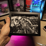 Dioramax - Cadre lumineux LED Berserk | Déco Gaming-room | Tableau lumineux | Affiche jeux vidéo | Idée cadeau gamer | Retro-gaming