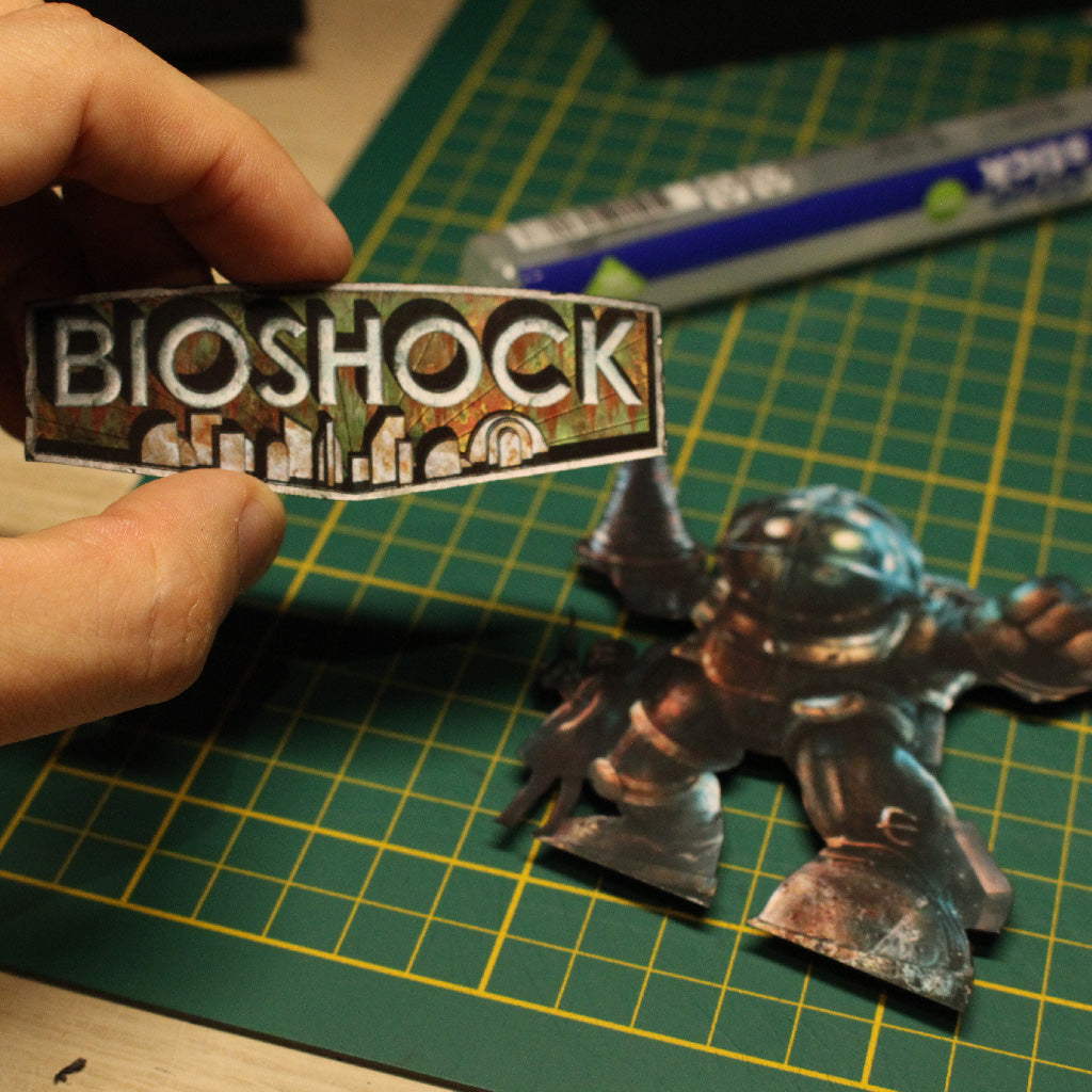 Dioramax - Cadre lumineux LED Bioshock | Déco Gaming-room | Tableau lumineux | Affiche jeux vidéo | Idée cadeau gamer | Retro-gaming