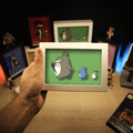 Dioramax - Cadre lumineux LED Totoro| Déco Gaming-room | Tableau lumineux | Affiche jeux vidéo | Idée cadeau gamer | Retro-gaming