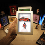 Dioramax - Cadre lumineux LED Akira | Déco Gaming-room | Tableau lumineux | Affiche jeux vidéo | Idée cadeau gamer | Retro-gaming